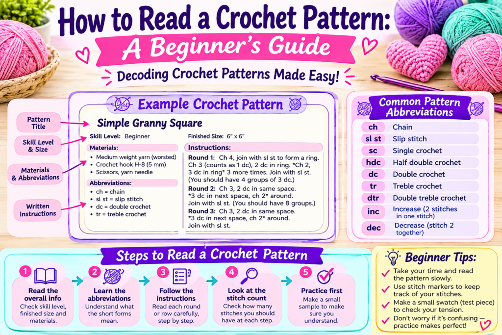 How to Read a Crochet Pattern: A Beginner’s Guide